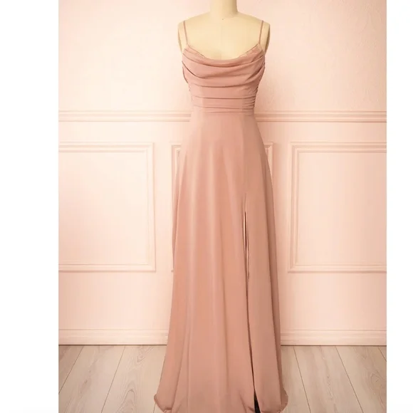 Kieran Taupe | A-Line Maxi Dress w/ Lace (Never worn with tags) - Picture 1 of 3